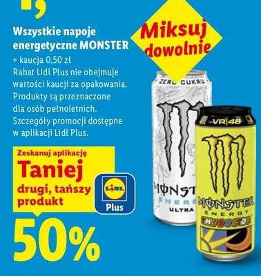 Napoje energetyczne  promocja w Lidl