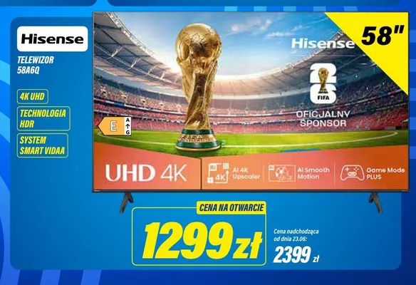 Telewizor Hisense 58" promocja w RTV EURO AGD