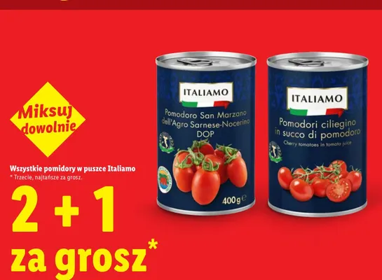 Pomidory w puszce Italiamo promocja w Lidl