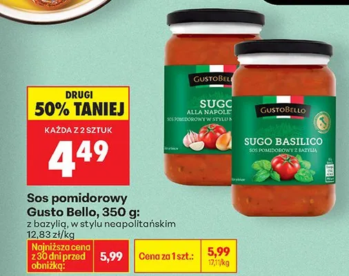 Sos pomidorowy z bazylią promocja w Biedronka