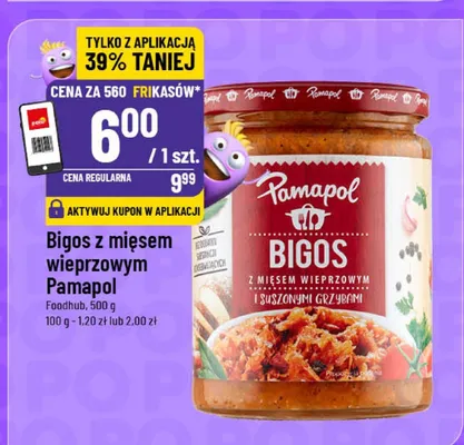 Bigos z mięsem wieprzowym Pamapol promocja w POLOmarket