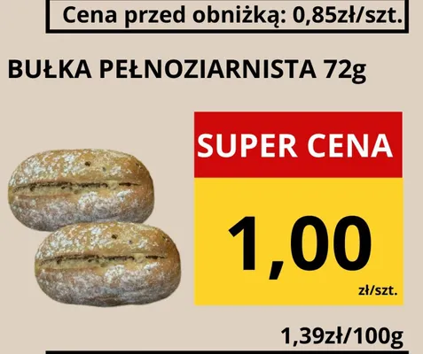 Bułka pełnoziarnista promocja w Supeco
