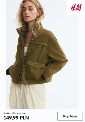 Kurtka utility oversize H & M promocja w H&M