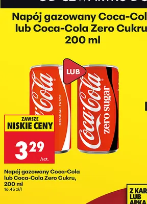 Napój gazowany Coca-Cola Zero Cukru promocja w Biedronka