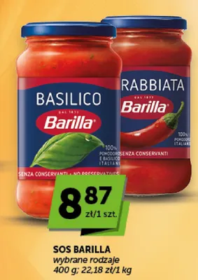 Sos Barilla Basilico promocja w ABC