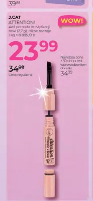 Pomada do stylizacji brwi J.Cat Attention! 4w1 promocja w Drogerie Jawa