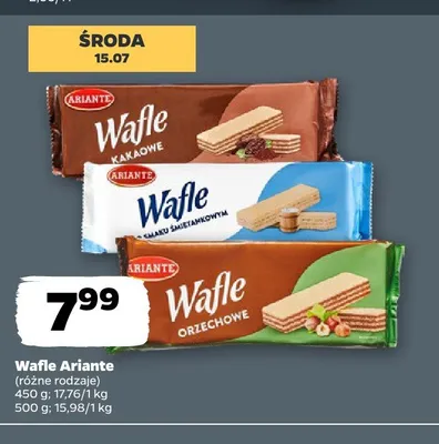 Wafle orzechowe Ariante promocja w Netto