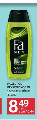 Żel pod prysznic Fa Men Sport Energy Boost promocja w Selgros
