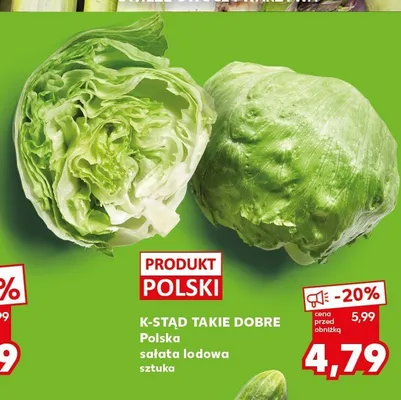 Polska sałata lodowa K-Stąd Takie Dobre promocja w Kaufland