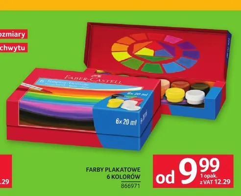 Farby plakatowe Faber-Castell 6 kolorów promocja w Selgros