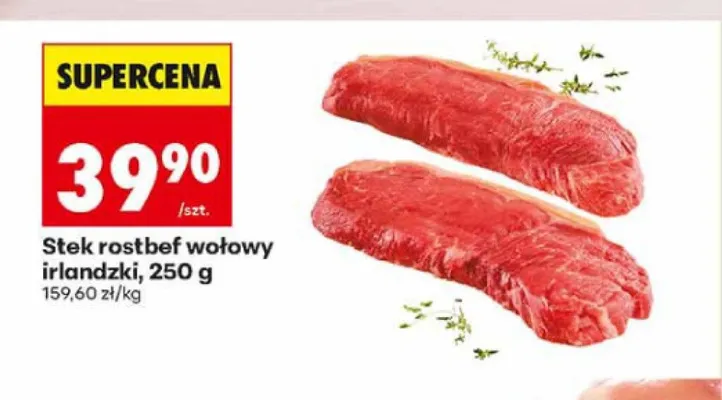 Stek rostbef wołowy irlandzki promocja w Biedronka
