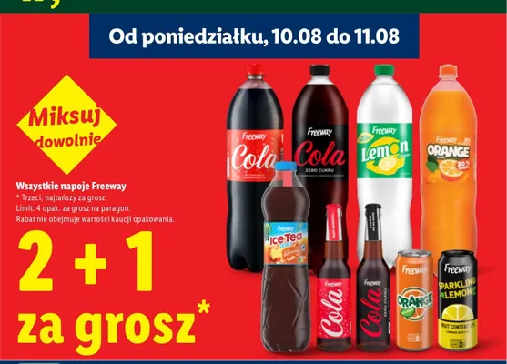 Napój gazowany Freeway Lemon promocja w Lidl