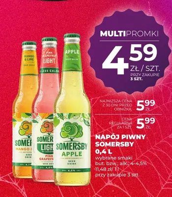 Napój piwny Somersby Apple promocja w Duży Ben