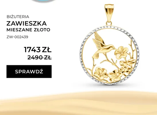 Zawieszka mieszane złoto promocja w Briju