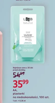 Plasterki na niedoskonałości AA LAAB S.O.S. Take Away Cover Patches promocja w Rossmann