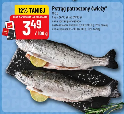 Pstrąg patroszony świeży promocja w POLOmarket