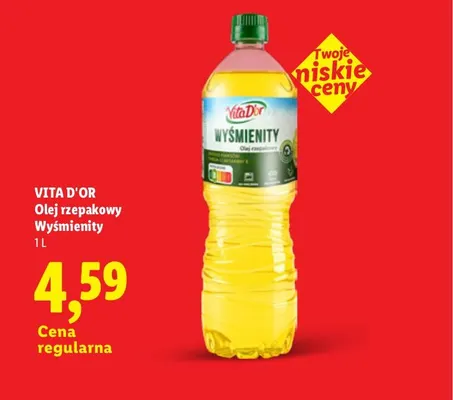 Olej rzepakowy Wyśmienity Vita D'Or promocja w Lidl