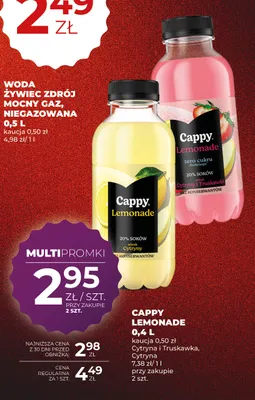 Lemoniada Cappy Lemonade Cytryna promocja w Duży Ben