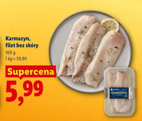 Karmazyn, filet bez skóry promocja w Lidl