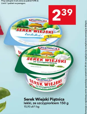 Serek Wiejski Piątnica lekki promocja w LEWIATAN