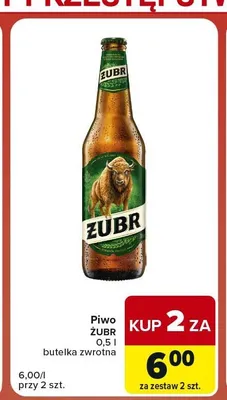 Piwo Żubr promocja w Carrefour Market