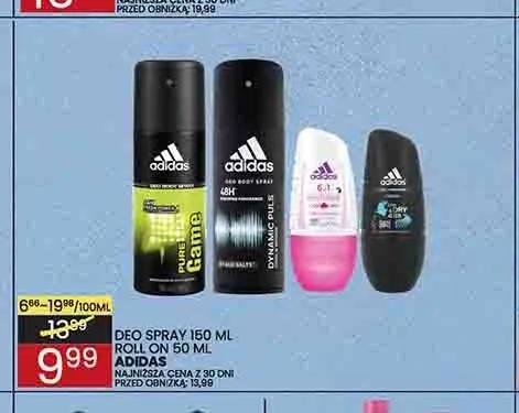 Dezodorant w sprayu Adidas Pure Game promocja w Wafelek