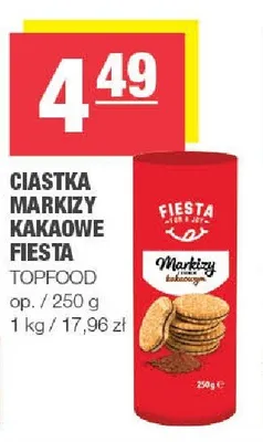 Ciastka markizy kakaowe Fiesta promocja w SPAR