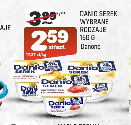 Danio serek truskawkowy promocja w Społem Praga