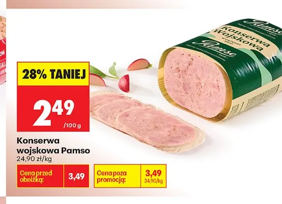 Konserwa wojskowa Pamso promocja w Biedronka