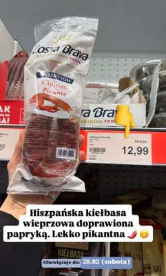 Kiełbasa chorizo picante promocja w Aldi