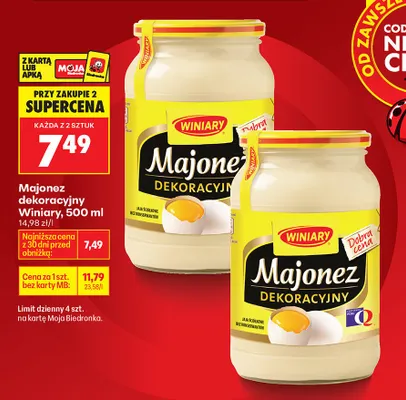 Majonez dekoracyjny promocja w Biedronka
