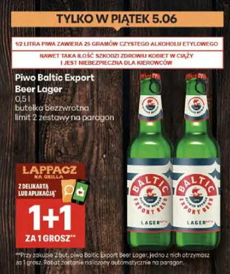 Piwo Baltic Export Beer Lager promocja w Delikatesy Centrum
