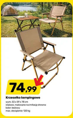 Krzesełko kempingowe promocja w Bricomarche
