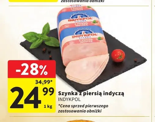 Szynka z piersią indyczą Indykpol promocja w Intermarche