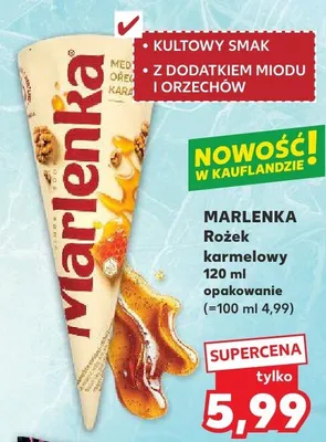 Lody Rożek karmelowy promocja w Kaufland