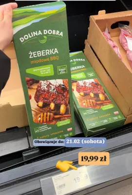 Żeberka miodowe BBQ wolno gotowane promocja w Aldi