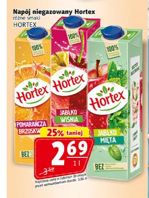 Napój niegazowany Hortex pomarańcza brzoskwinia promocja w Prim Market
