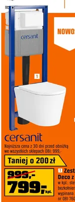 Zestaw podtynkowy Cersanit Deco z miską wirową promocja w OBI