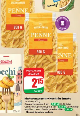Makaron pszenny penne promocja w Dino