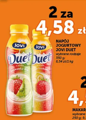 Napój jogurtowy Jovi Duet truskawka-kiwi promocja w Euro Sklep