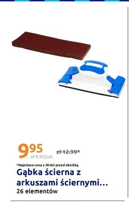 Gąbka ścierna z arkuszami ściernymi 26 elementów promocja w Action