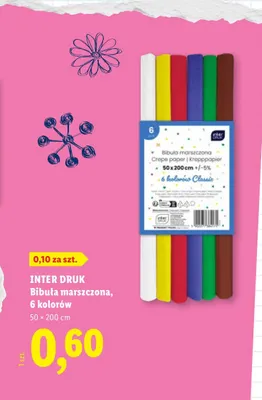Bibuła marszczona Inter Druk 6-pak 50x200 cm promocja w Lidl