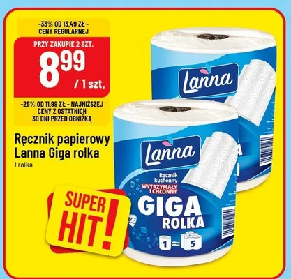 Ręcznik papierowy Giga rolka promocja w POLOmarket
