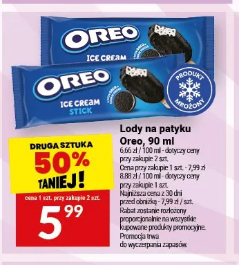 Lody na patyku Oreo promocja w Twój Market