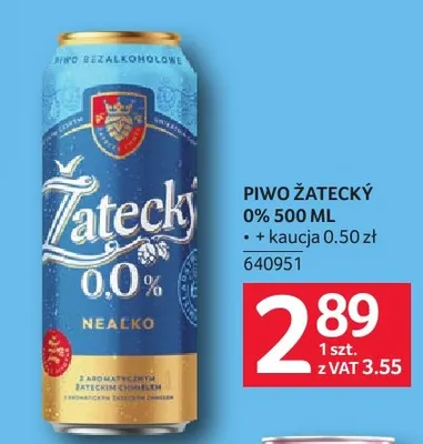 Piwo bezalkoholowe Žatecký promocja w Selgros