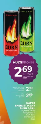 Napój energetyczny Burn 0,25l Original promocja w Duży Ben