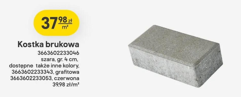 Kostka brukowa szara promocja w Castorama