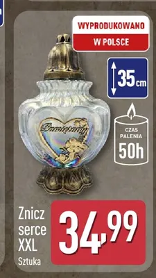 Znicz serce Xxl promocja w Aldi