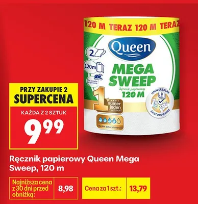 Ręcznik papierowy Mega Sweep promocja w Biedronka