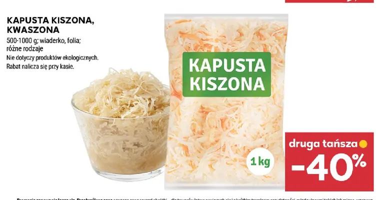 Kapusta kiszona kwaszona promocja w Stokrotka